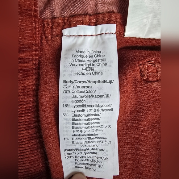 Madewell Women Rust Corduroy Pants - Picture 9 of 11